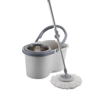 Mop Giratório Menalux com Cesto Inox e Refil Extra de Microfibra em Oferta na Shopee