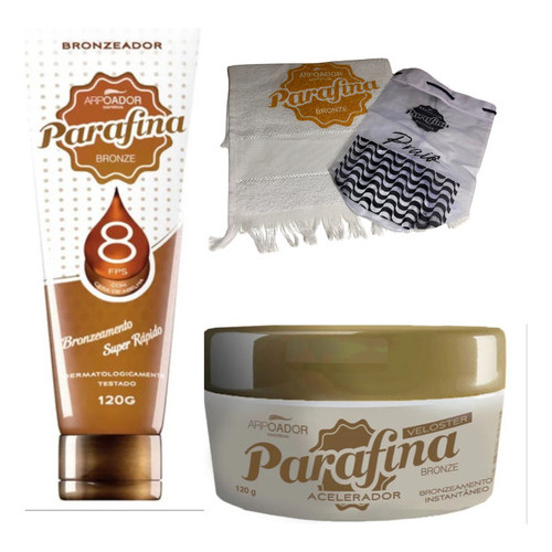 Kit Parafina Bronze Veloster + Cera De Abelha 30 Min No Sol