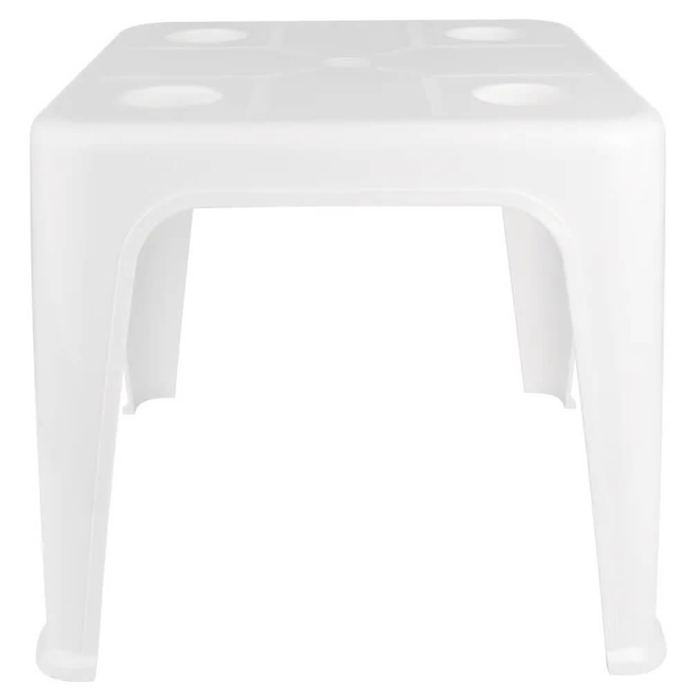 Mesa Plástica de Apoio com Porta-Copos Branca MOR em Oferta na Shopee