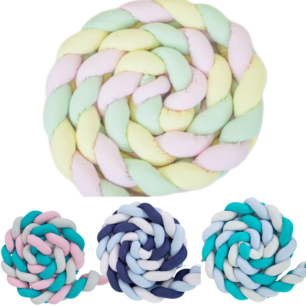 TRANÇA PROTETOR DE BERÇO DE BEBÊ 1,30M - TRIO LISOS