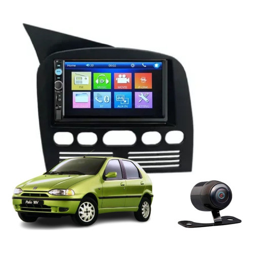 Kit Multimidia 7 Palio Strada Siena G1 1996 1997 1998 1999 2000 2001 2002 Espelhamento+ Camera em Oferta na Shopee