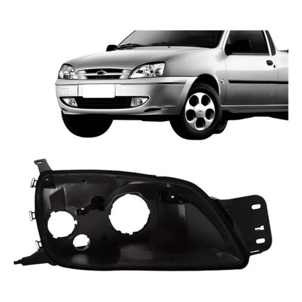 Carcaça Farol Fiesta Courier 2000 01 02 03 04 05 06 07 2008 em Oferta na Shopee