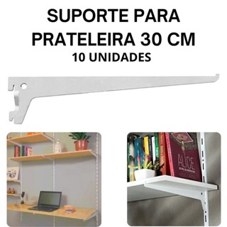 Kit Suporte Para Trilho Cremalheira Prateleira de Trilho 30cm - Fertak em Oferta na Shopee