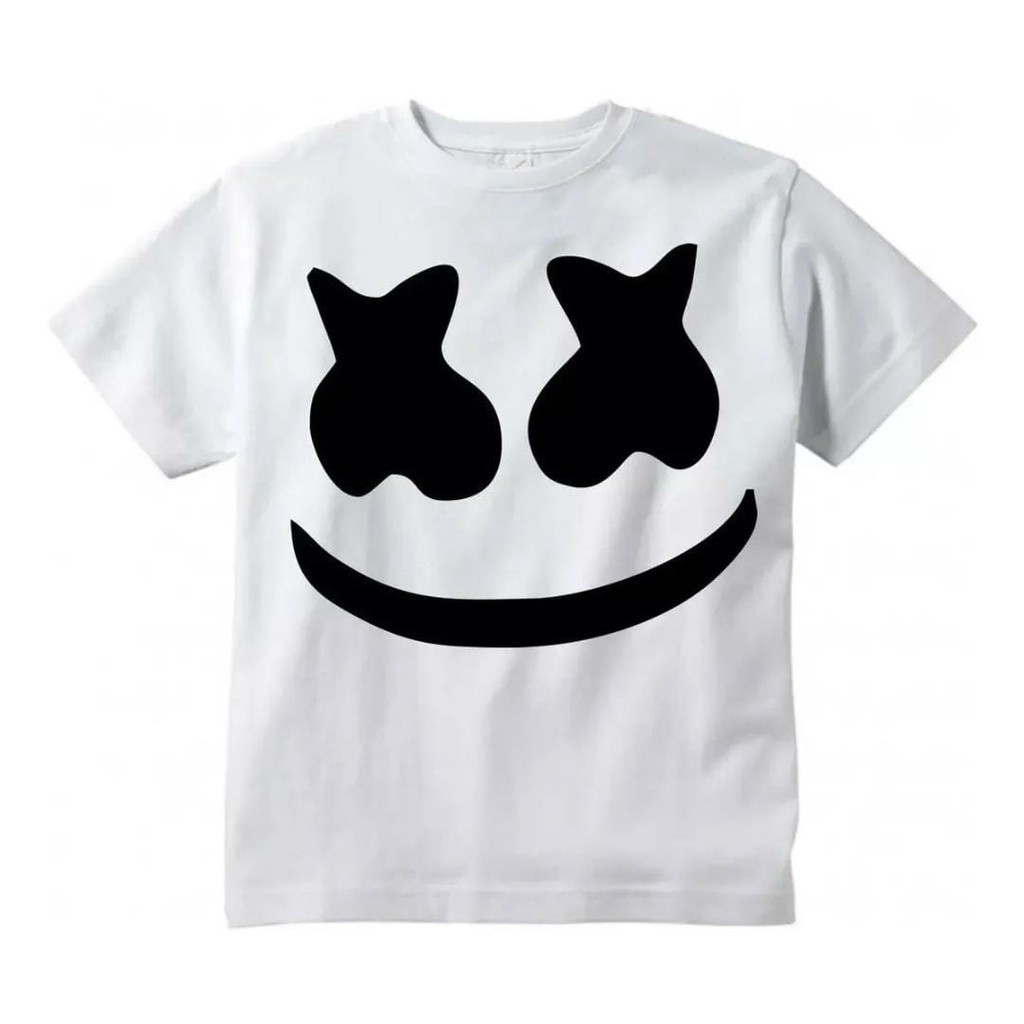 Camiseta Infantil Dj Marshmello Camisa Infantil Dj Marshmello Fortnite