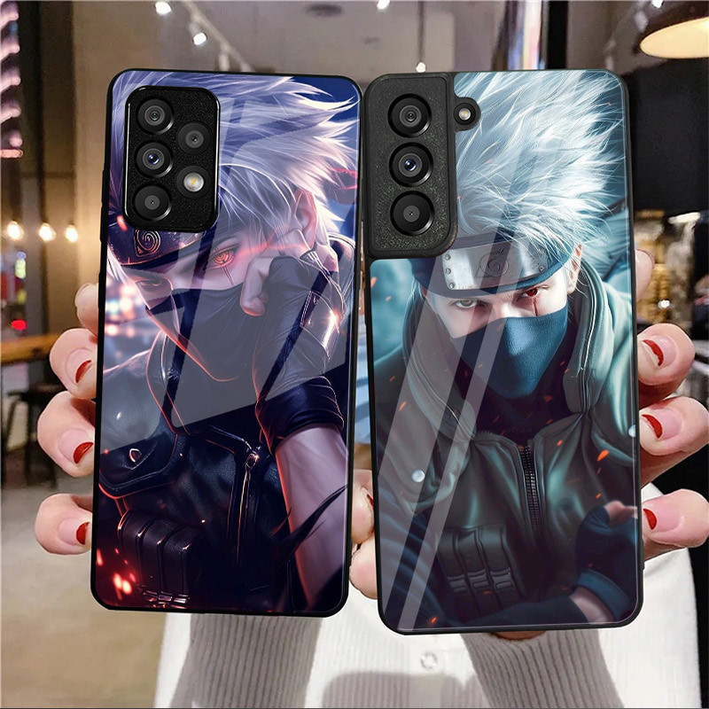 Hatake Kakashi Naruto Capa De Telefone De Vidro Para Samsung Galaxy A14 A16 A30 A22 A32 A33 A34 A40 A42 A55 4G A52 A53 A