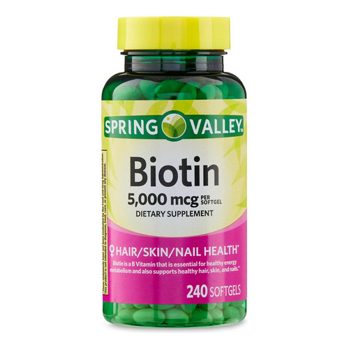 Biotina 5000mcg  Spring Valley 240 Softgels Original Lacrado Importado Estados Unidos