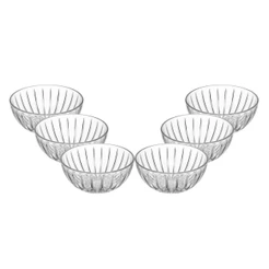 Kit 6 Bowls Wolff Bangkok Sobremesa 125mm x 125mm x 60mm Cristal Taça Doces Sorvete Mesa Casa Elegante Chique Requintado
