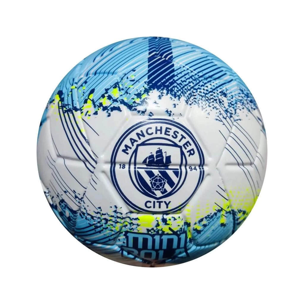 Mini Bola Futebol Manchester City Nº2 PVC/PU Infantil Azul - Futebol e Magia - 1380