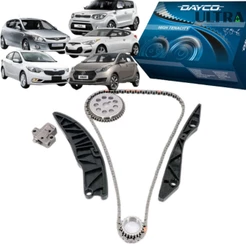 Kit Corrente Comando Distribuição Motor para HB20 / HB20S / I30 / Elantra / Veloster - Soul / Cerato - 1.6 1