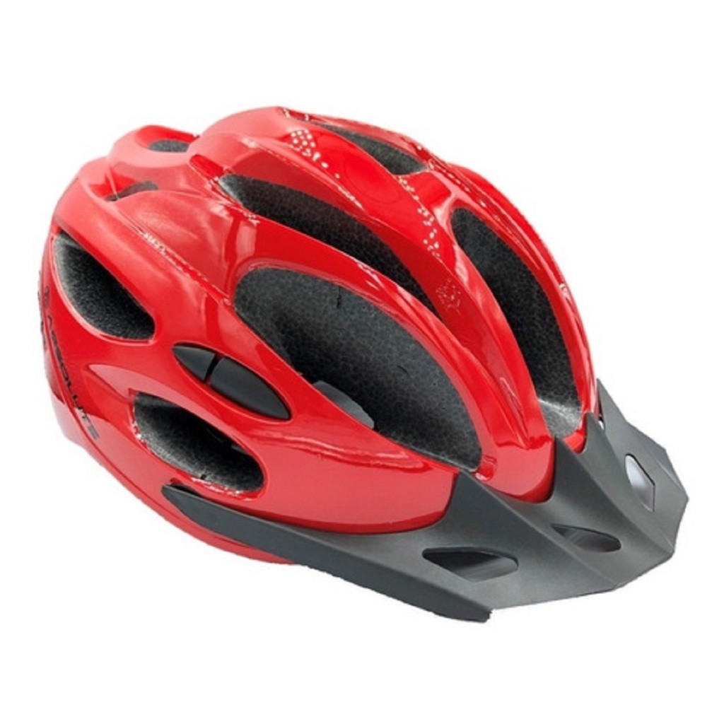 Capacete Ciclismo M Absolute Nero Com Pisca Led Bike Speed