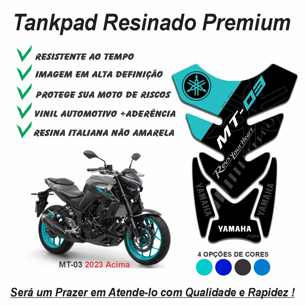 Adesivo Protetor de Tanque Tankpad 3d Resinado Moto Yamaha Mt 03 2023+ em Oferta na Shopee