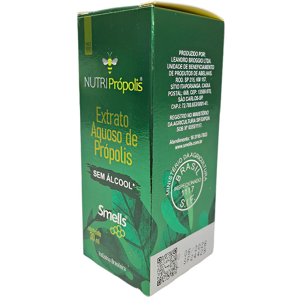 Extrato De Própolis Sem Álcool Aquoso 30ml Nutri Própolis Smells
