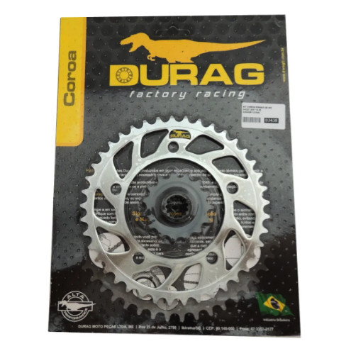 KIT COROA E PINHÃO DURAG HONDA CB 500 X - 15/41 520 AÇO 1045