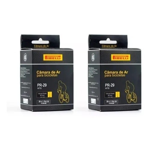 Par Camara De Ar Bicicleta Pirelli Aro 29 X 1.75/2.35 Presta Mtb 48mm Bico Fino