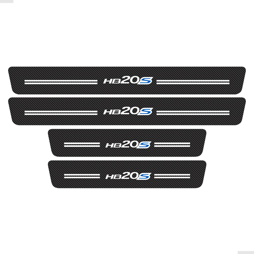 Soleira Da Porta Compatível HB20s Fibra De Carbono Genérico - Spare Parts and Accessories for Vehicles