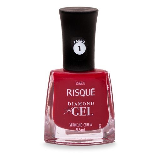Esmalte Risqué Diamond Gel Vermelho Cereja Cremoso 9,5ml em Oferta na Shopee