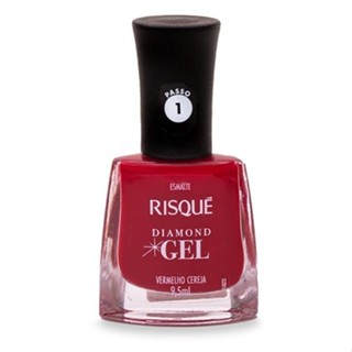 Esmalte Risqué Diamond Gel Vermelho Cereja Cremoso 9,5ml em Oferta na Shopee