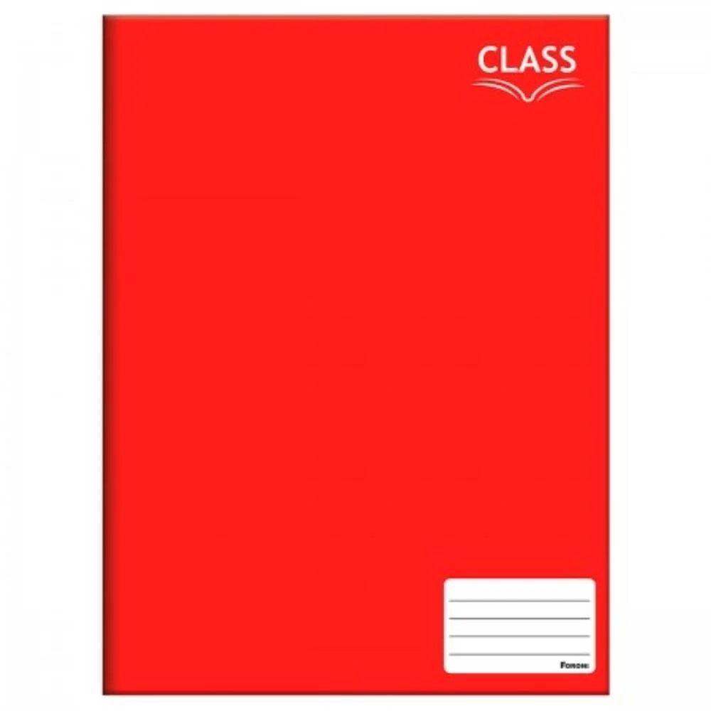 Caderno Brochurão Grande 20x27,5cm 48 Folhas Class Vermelho Foroni