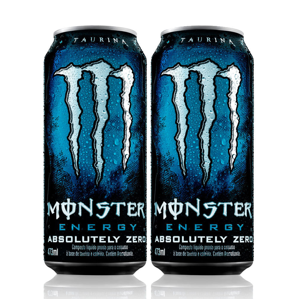 Kit 2 Energético Monster Energy Absolutely Zero 473ml - Food & Beverages