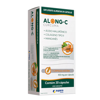 Along-C Original 30 Cáps | Colágeno Tipo II + Cúrcuma + Ác. Hialurônico | Articulações em Oferta na Shopee
