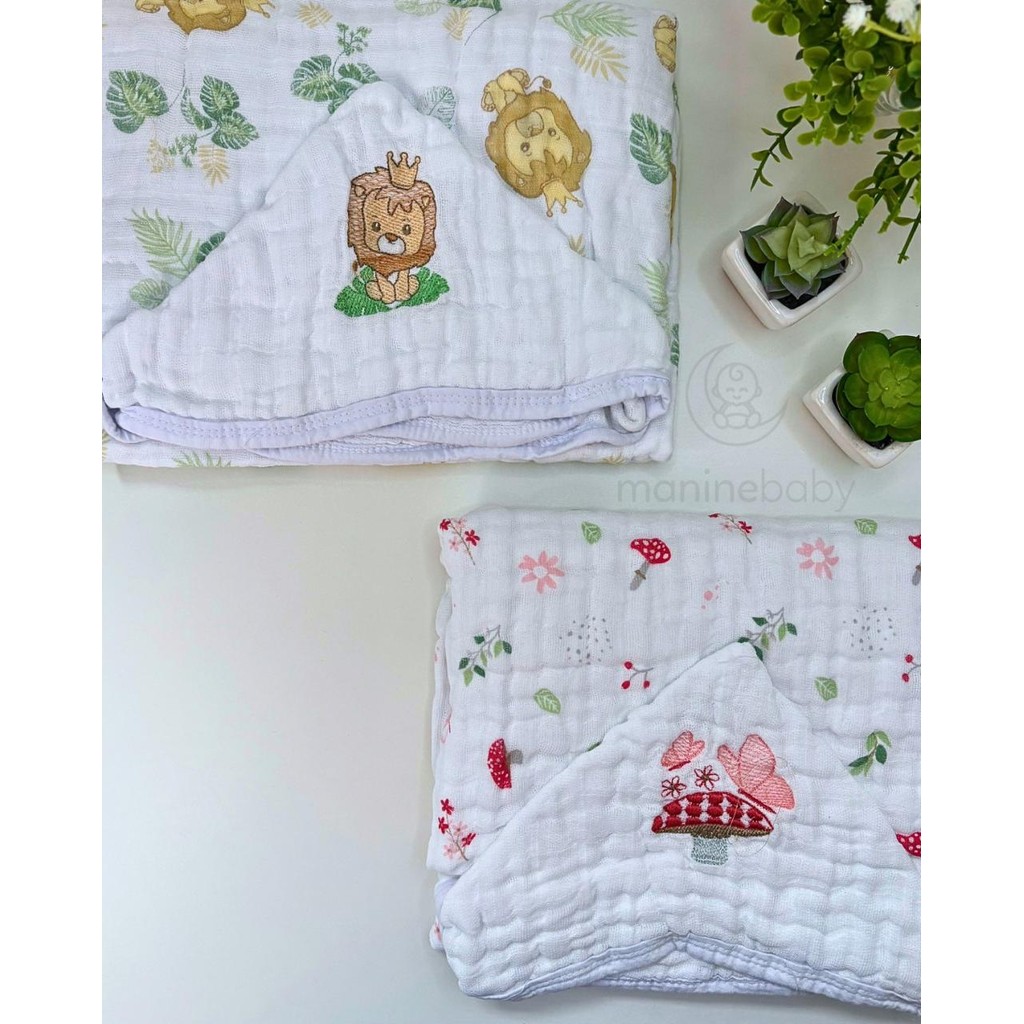 Toalha de Banho Bebe Infantil com Capuz Soft Premium 85x85 Dengo Minasrey 3 Camadas Toalhão