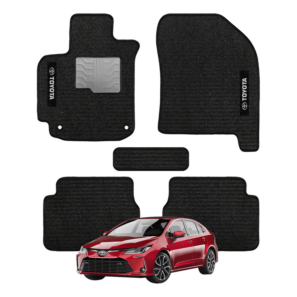 Kit de tapetes 5 peças específico Corolla 2015 16 17 2018 Carpete Preto