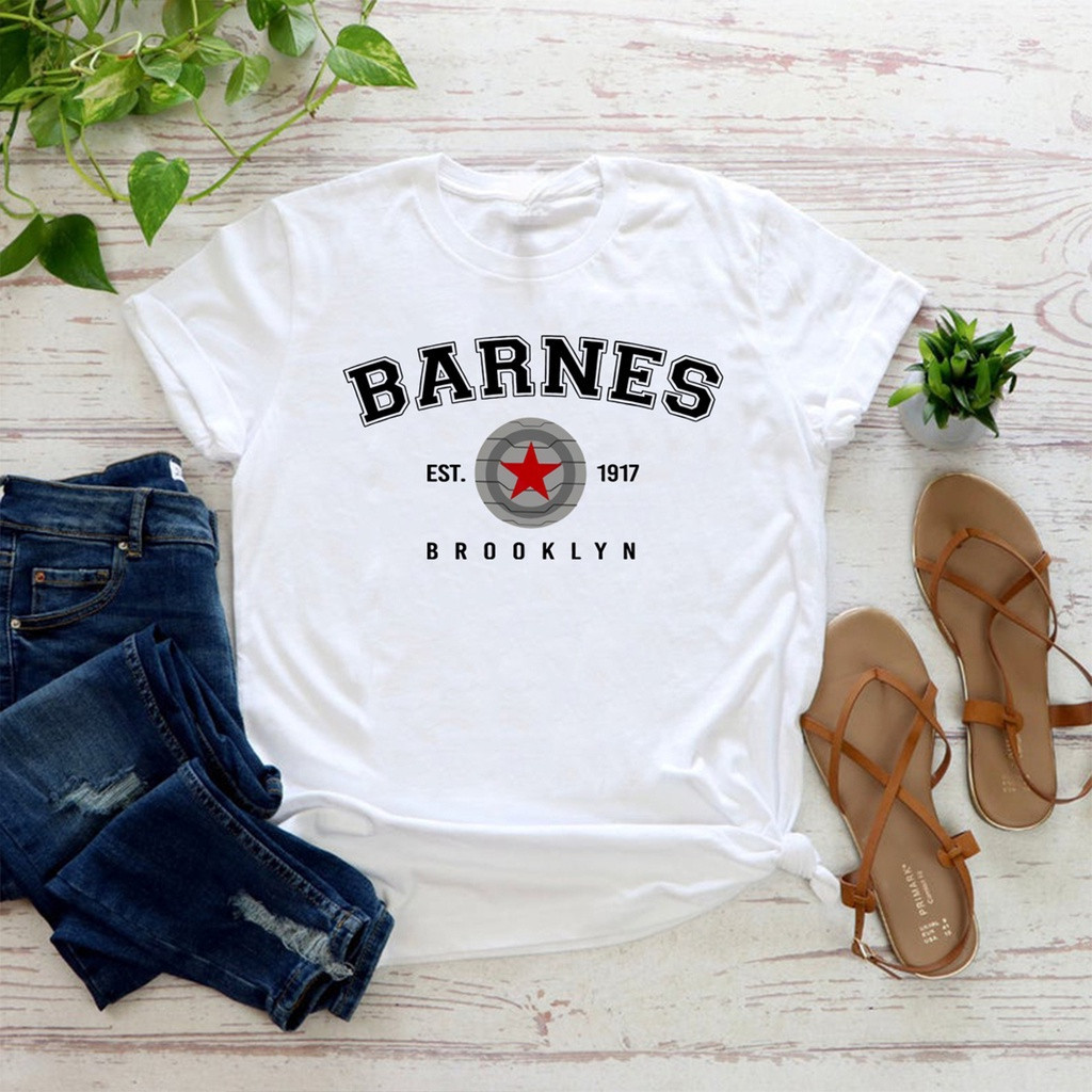Camiseta Premium em Algodão PuroSISI Camiseta Basica Camisa Bucky Barnes 1917 Mcu Brooklyn Star Filme Unissex