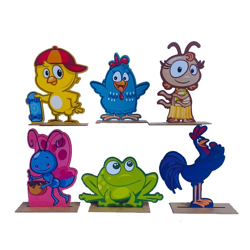 Display de Mesa Kit 6 Peças Festa Galinha Pintadinha MDF em Oferta na Shopee
