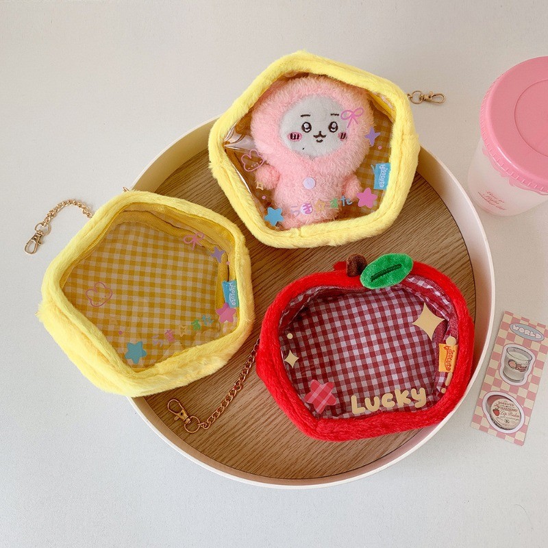 Ins Cartoon Star Slippery Doll Storage Display Pingente Bolsa Anime À Prova De Poeira