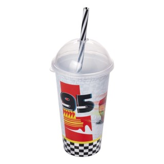 Copo Carros Mc Queen Canudo Shake Plástico 500 ml Plasútil em Oferta na Shopee