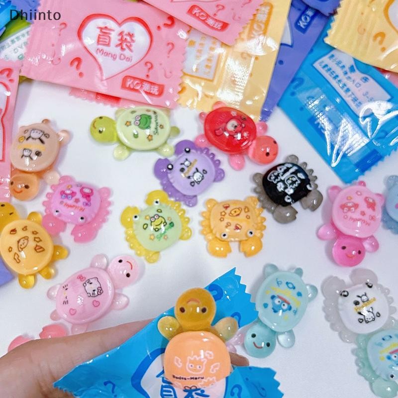 [Dhiint] 10 Peças Figuras De Tartaruga De Caranguejo Luminosas Fofas Saco Cego Brinquedos Bonecas Surpresa Em Miniatura 