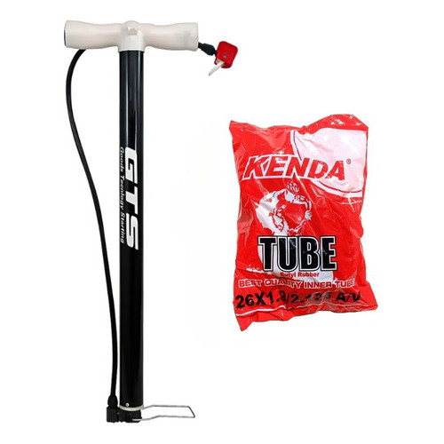 Kit Bomba Gts Bico Fino Grosso + Câmara Kenda 26 Balão Bike em Oferta na Shopee