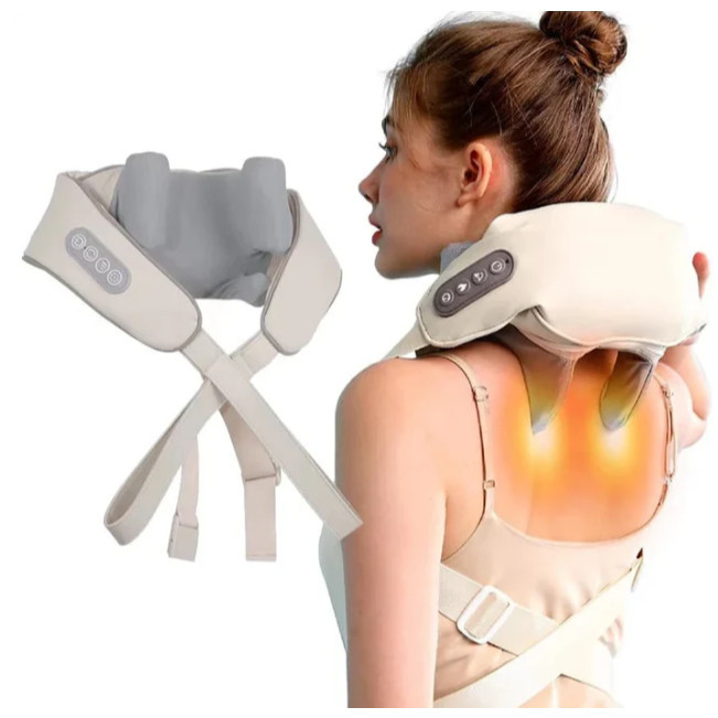 Colete Massageador Shiatsu – Pescoço, Ombros, Lombar e Pernas com Aquecimento 110/220v
