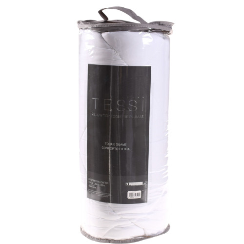 Protetor De Colchão Pillow Solteiro Toque De Plumas Capa Colchão 600g/m²