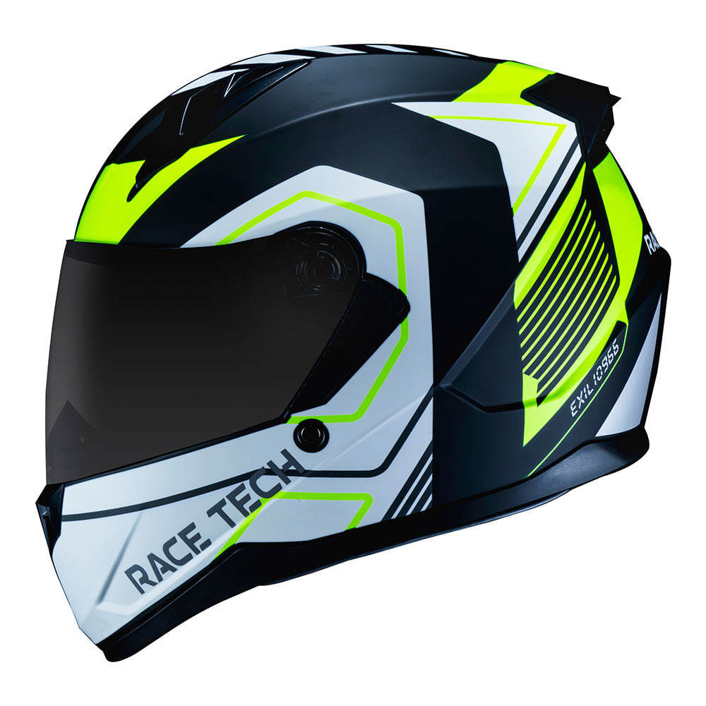 CAPACETE RACE TECH SECTOR EXILIO BRANCO - Motorcycles