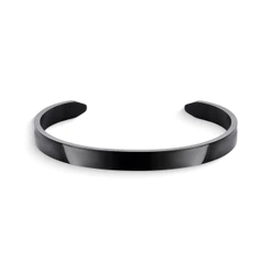 Bracelete Preto Liso Ajustável Minimalista