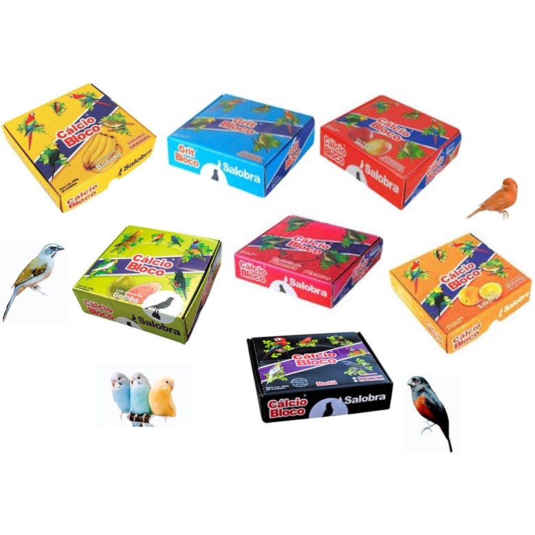 Cálcio Bloco Aves e Pássaros Caixa c/ 20un