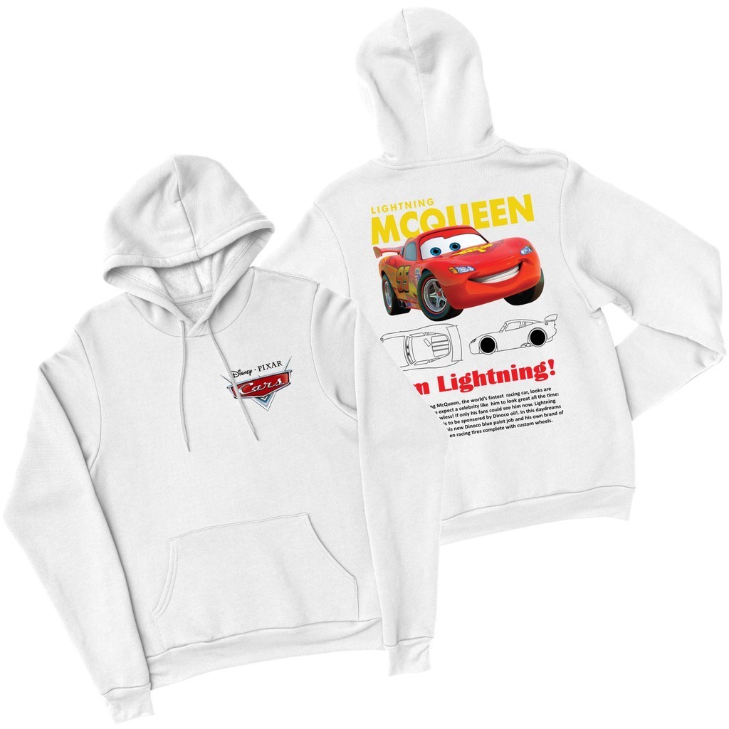 Moletom Canguru Carros Relampago Mcqueen Blusa de Frio Casaco Algodão Flanelado Premium