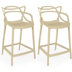 Kit 2 Banquetas Média Allegra 66cm Design Cozinha/Bancada