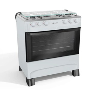 Fogão 5 Bocas a Gás Mueller com Acendimento Automático e Forno 81,6L Branco Bivolt - MFI5BB em Oferta na Shopee