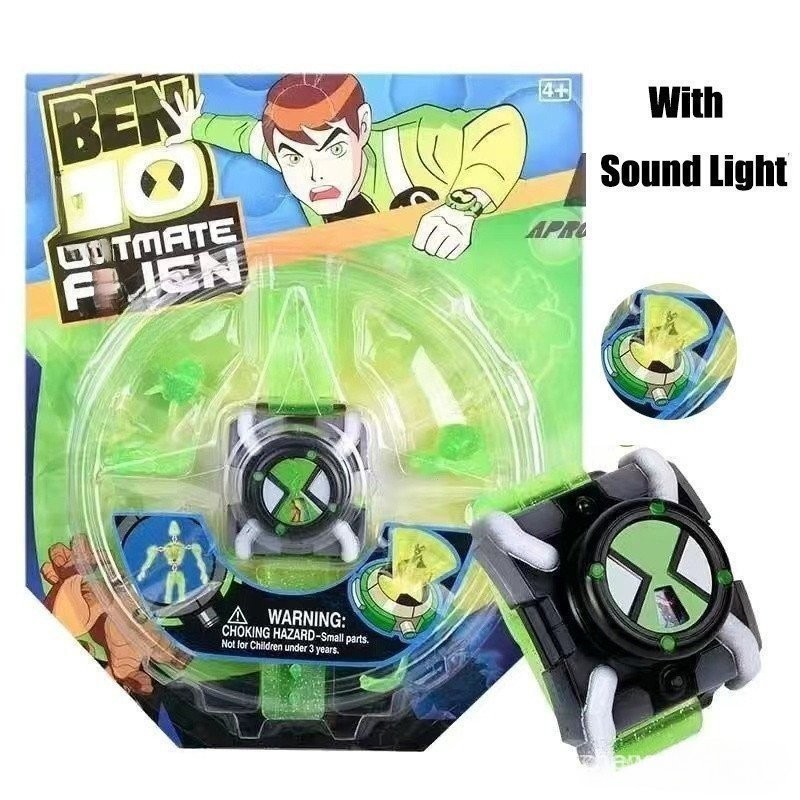 Relógio Infantil Ben 10 Omnitrix com Projetor 3D, Relógio Estilo de RPG Ben10, Presente de Aniversário Infantil