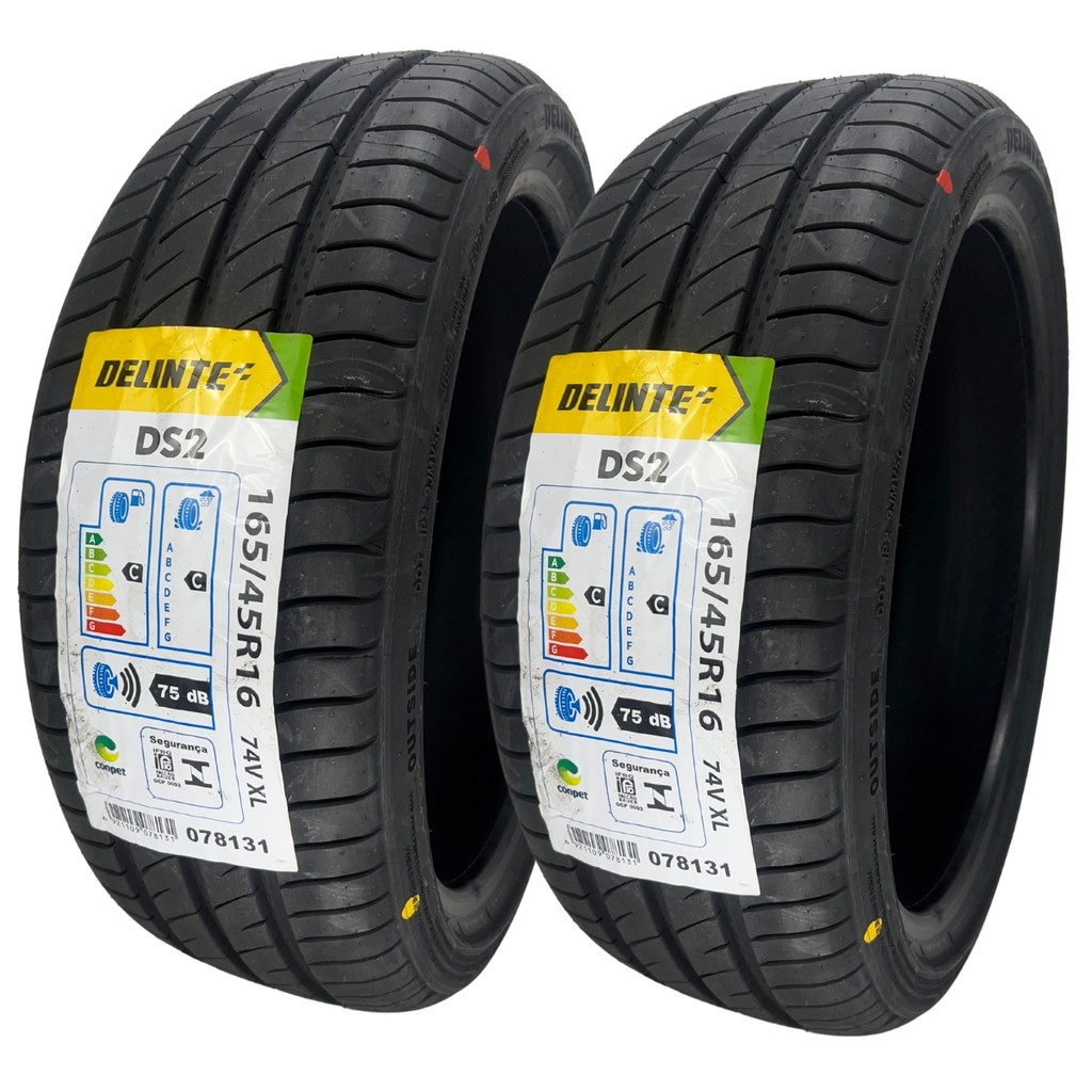 KIT 02 PNEUS 165/45R16 DELINTE 74V XL DS2 ARO 16 PERFIL BAIXO CARROS REBAIXADOS em Oferta na Shopee