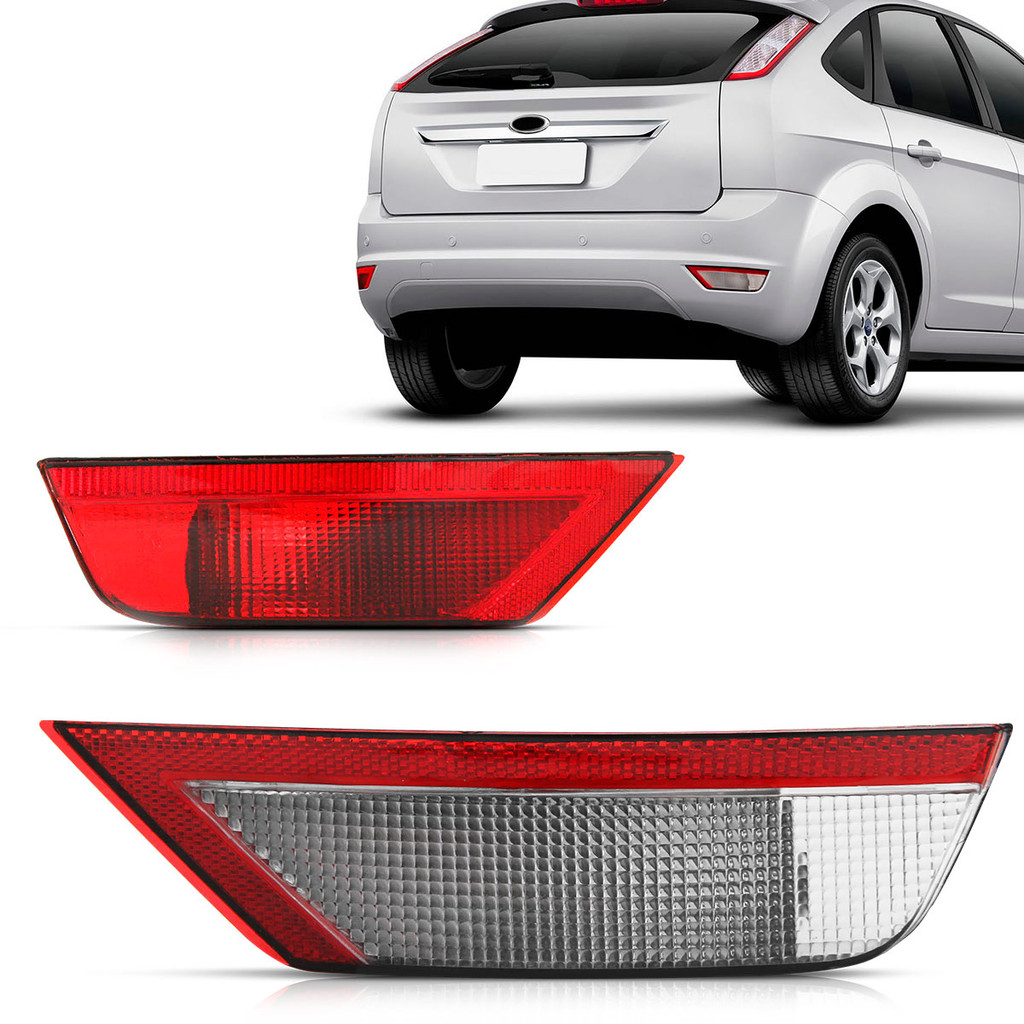 Refletor Parachoque Traseiro Focus Hatch 2009 2010 2011 2012 2013 Ré Neblina