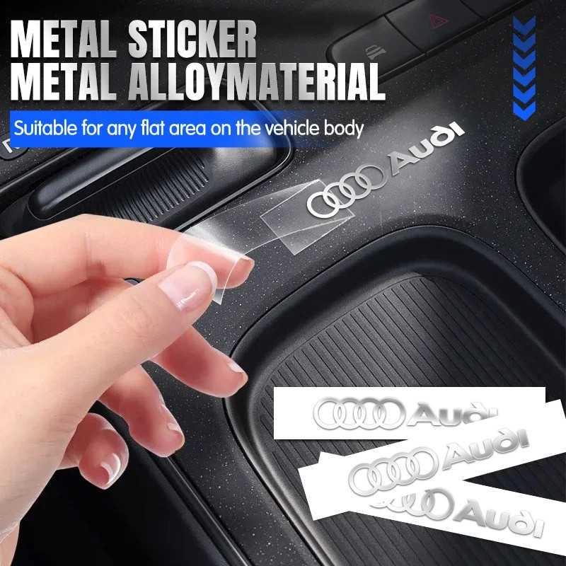 10 Pçs/Set Emblemas De Metal Decoração Da Janela Do Corpo Carro Adesivos Decalques Para Audi SLINE A1 A2 A3 A4 A5 A6 A7 