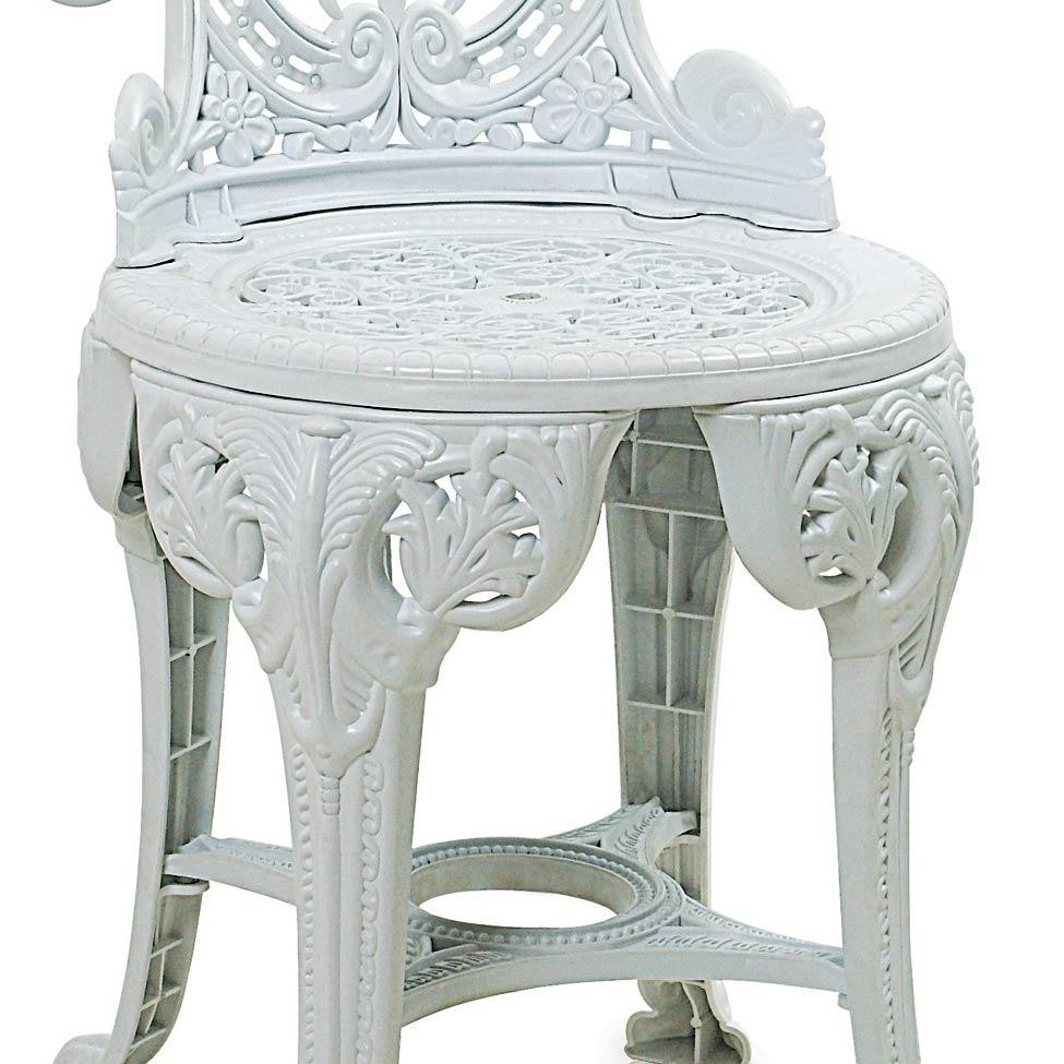 Cadeira de Plástico Colonial Branca Antares — imagem 2 de 2