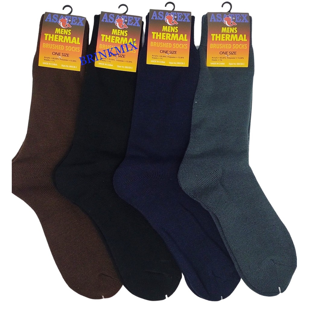 Kit 24 Pares Meia Térmica Lã Peluciada Asatex Super Grossa Calça 36 a 42