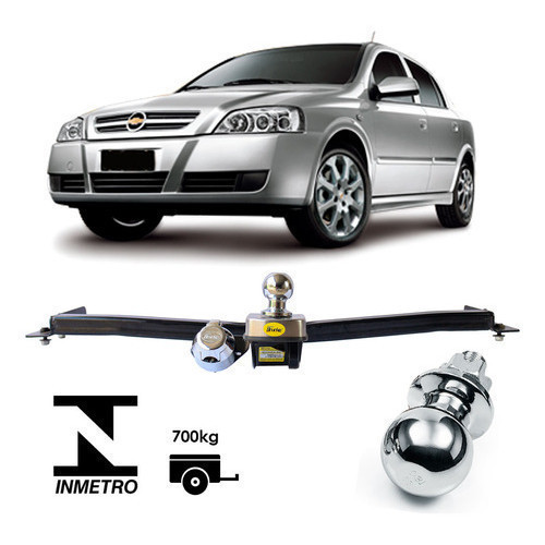Engate Reboque GM Astra Hatch/Sedan 1999 2000 2001 2002 2003 2004 2005 2006 2007 até 2012 700kg Reeforçado bOM