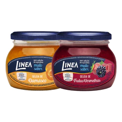 Kit 2 Geleias Linea Sabores Damasco e Frutas Vermelhas de 230g