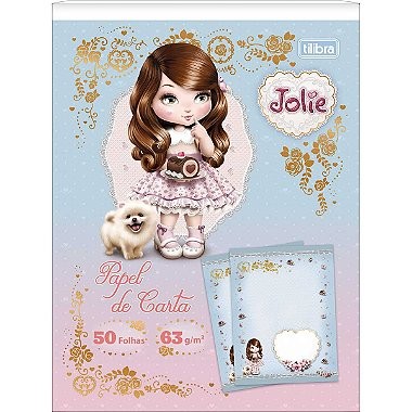 Bloco Papel de Carta Jolie 50F 395421 Tilibra