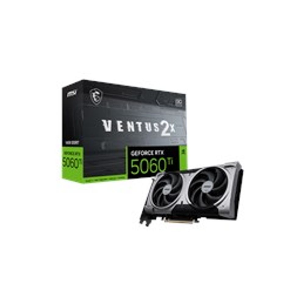 Placa de Vídeo NVIDIA GeForce MSI RTX5060TI 8GB GDDR7 128BITS VENTUS 2X OC PLUS 912-V536-024